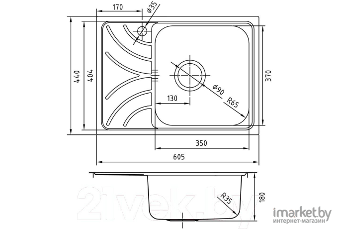 Кухонная мойка IDDIS Arro ARR60SRi77