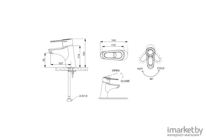 Смеситель Bravat Opal F1125183CP