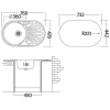 Кухонная мойка Ukinox FAD760.470-GT6K 1R