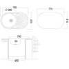 Кухонная мойка Ukinox FAL760.470-GT6K 1R
