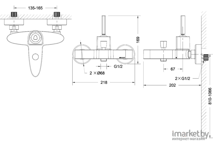 Смеситель Bravat Spring F679113C-01