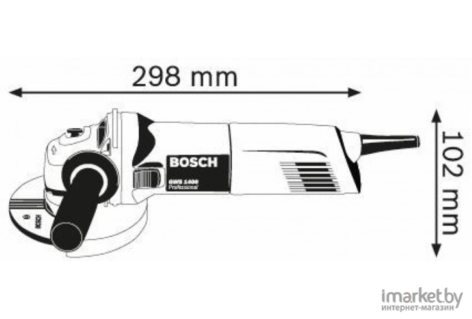 Сетевая угловая шлифовальная машина Bosch GWS 1400 06018248R0