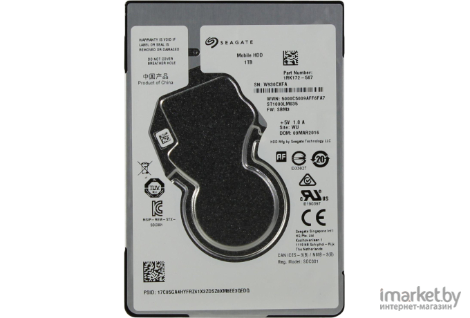 Жесткий диск Seagate Mobile HDD 1TB [ST1000LM035]