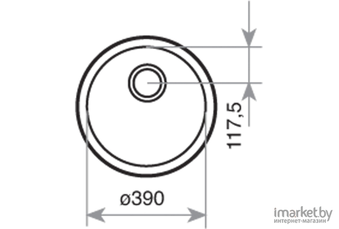 Кухонная мойка TEKA Round 390 (10125006)