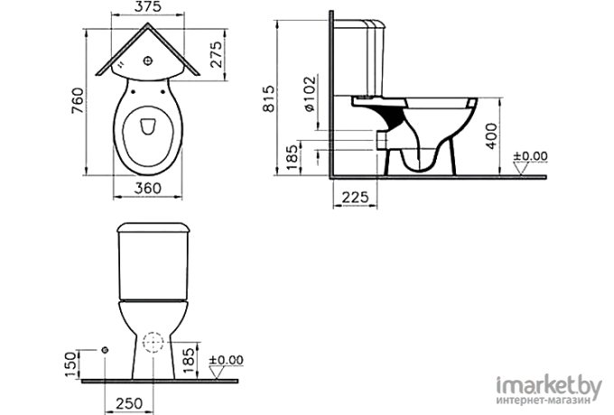 Унитаз Vitra Arkitekt [9754B003-7200]