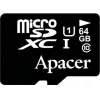 Карта памяти Apacer microSDXC (Class 10) 64GB + адаптер [AP64GMCSX10U1-R]