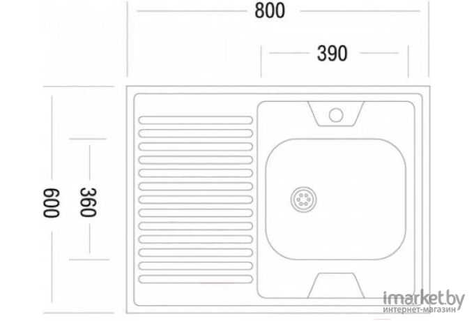 Кухонная мойка Ukinox STD800.600-5C 0LS