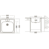 Кухонная мойка Ukinox STD 500.500-4C 0C