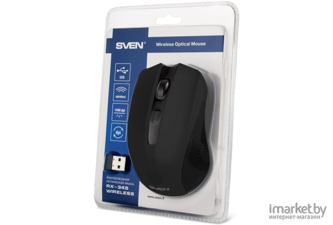 Мышь SVEN RX-345 Wireless (черный)