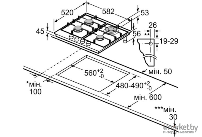 Варочная панель Bosch PCH6A5B90R