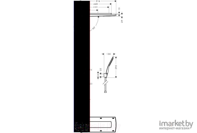 Душевая панель Hansgrohe Raindance Lift (27008400)