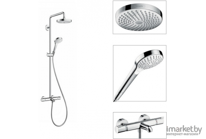 Душевая система Hansgrohe Croma Select S 180 2jet Showerpipe (27253400)