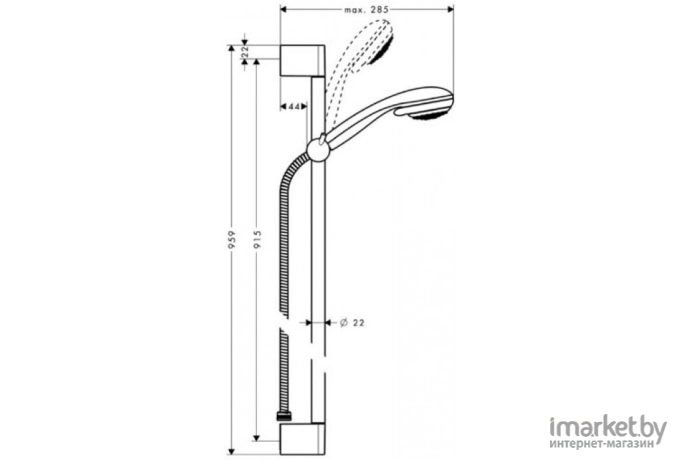 Душевой гарнитур Hansgrohe Crometta 85 (27762000)