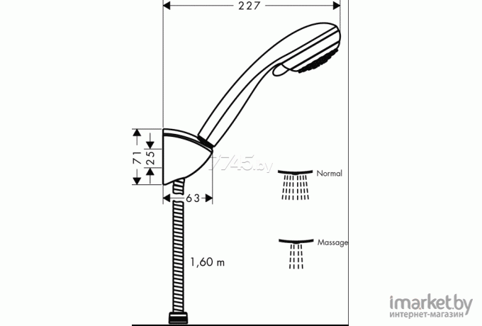 Душевой гарнитур Hansgrohe Crometta 85 (27762000)