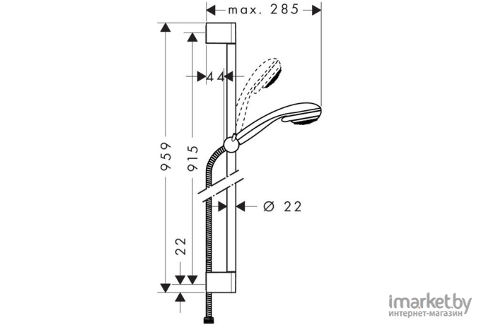 Душевой гарнитур Hansgrohe Crometta 85 (27762000)