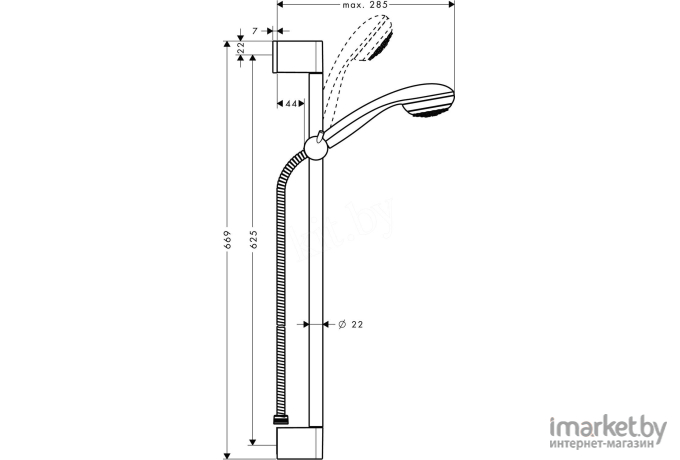 Душевой гарнитур Hansgrohe Crometta 85 (27767000)