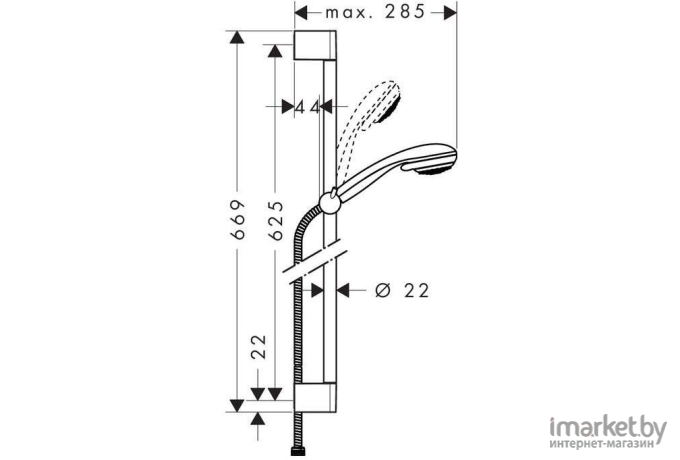 Душевой гарнитур Hansgrohe Crometta 85 (27767000)