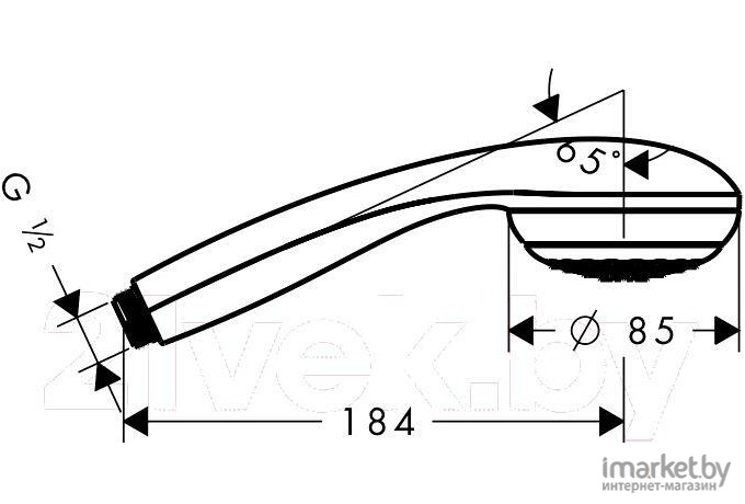 Душевая лейка Hansgrohe Crometta 85 1jet [28585000]