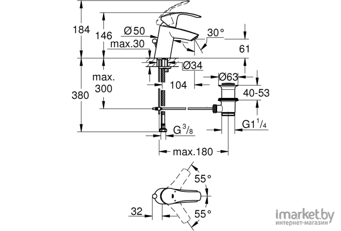 Смеситель Grohe Eurosmart 33265002