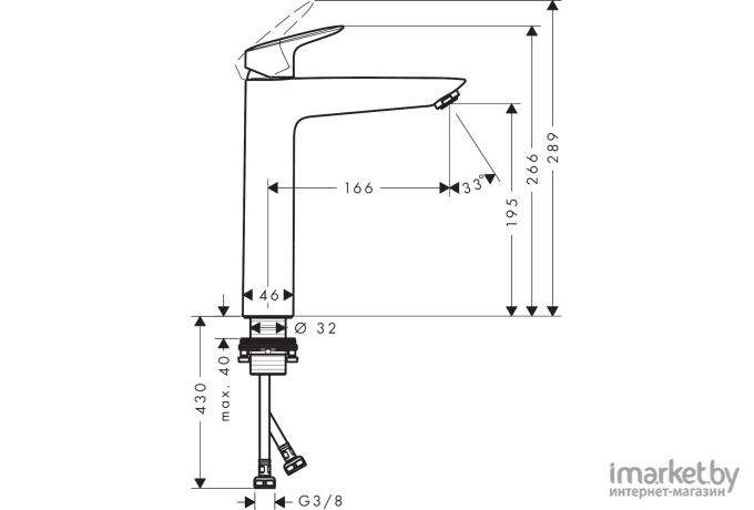 Смеситель Hansgrohe Logis 71091000