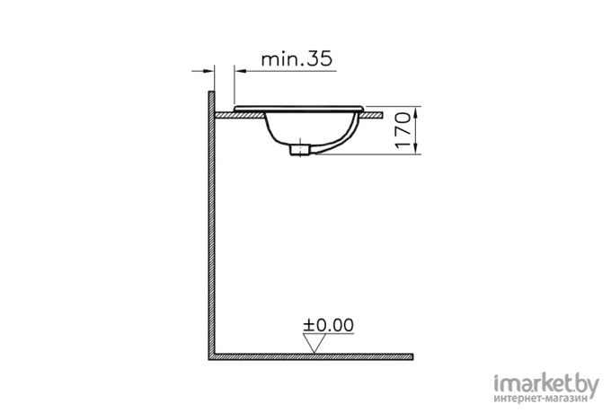 Умывальник Vitra S20 55x45 [5465B003-0001]