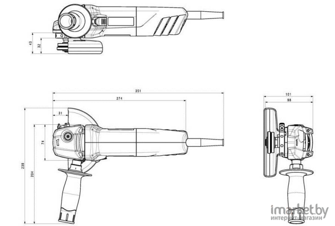 Угловая шлифмашина Metabo W 750-125 [601231000]