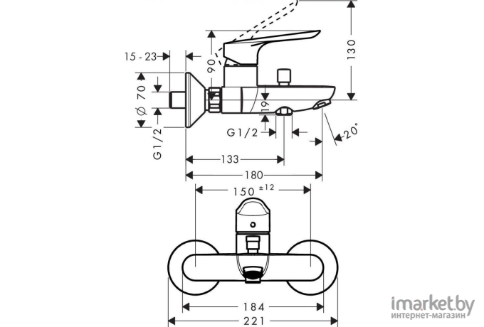 Душевой гарнитур Hansgrohe Crometta Vario [26532400]