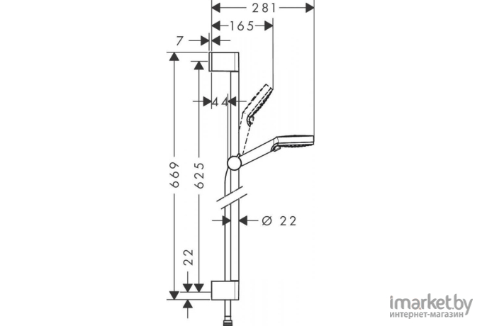 Душевой гарнитур Hansgrohe Crometta Vario [26532400]