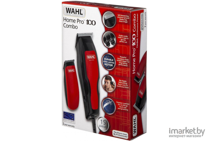 Машинка для стрижки волос Wahl + триммер Home Pro 100 Combo 1395-0466