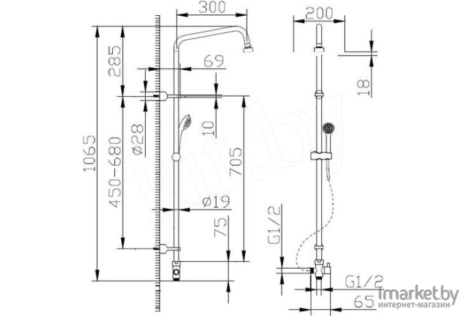 Смеситель Bravat Line F65299C-1