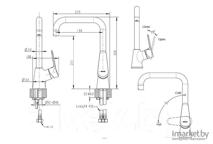 Смеситель Bravat Eco F7111147C