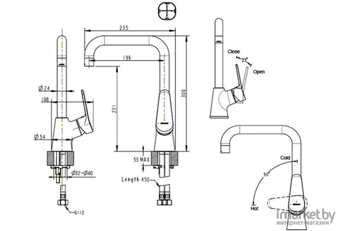 Смеситель Bravat Eco F7111147C