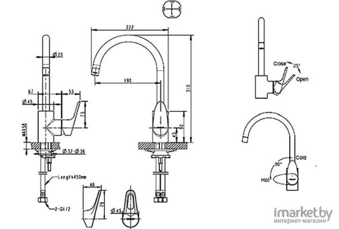 Смеситель Bravat Drop-D F748162C