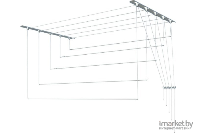 Сушилка для белья Лиана потолочная, металл, 2,3 м (С-012)