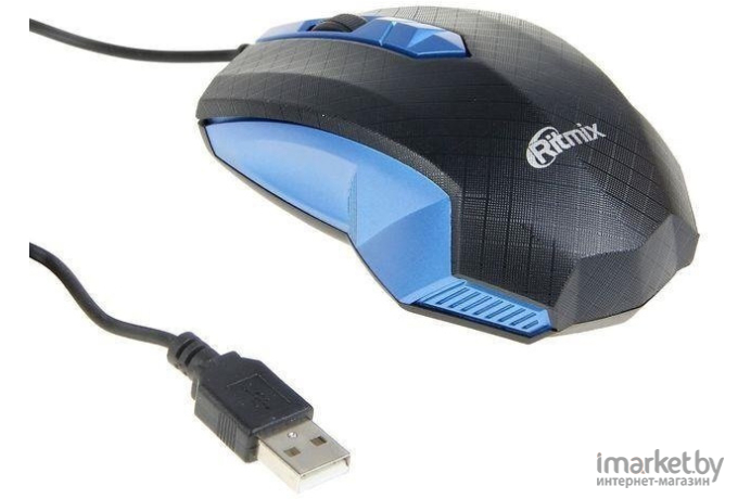Мышь Ritmix ROM-202 (черный/синий)