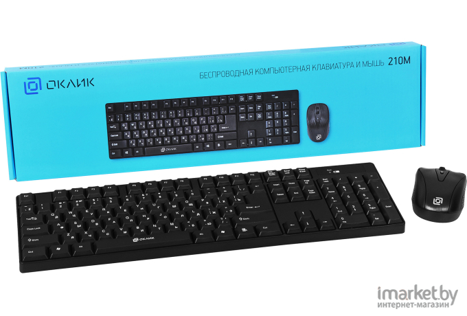 Мышь + клавиатура Oklick 210M Wireless Keyboard & Optical Mouse