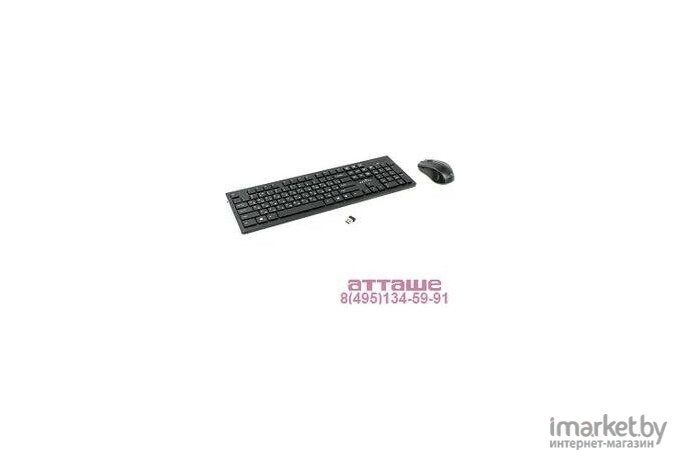 Мышь + клавиатура Oklick 250M Wireless Keyboard & Optical Mouse [997834]