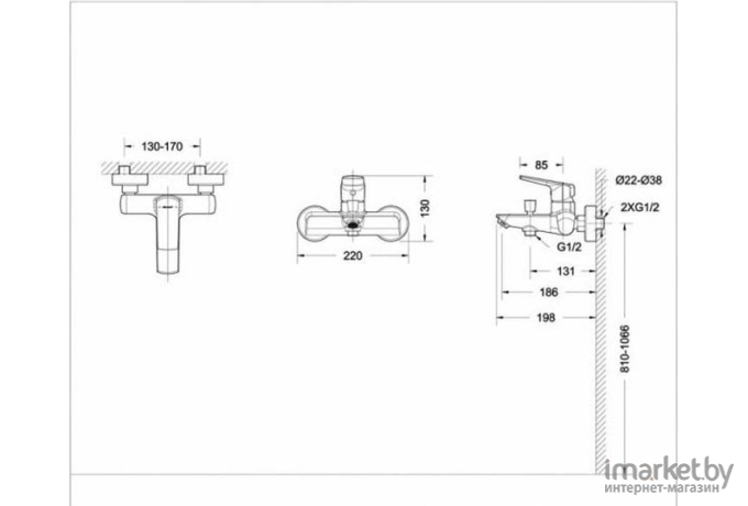 Смеситель Bravat Real F6121179CP-01