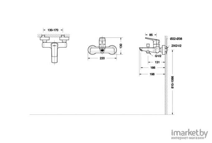 Смеситель Bravat Real F6121179CP-01