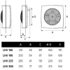 Вентилятор вытяжной CATA LHV 225
