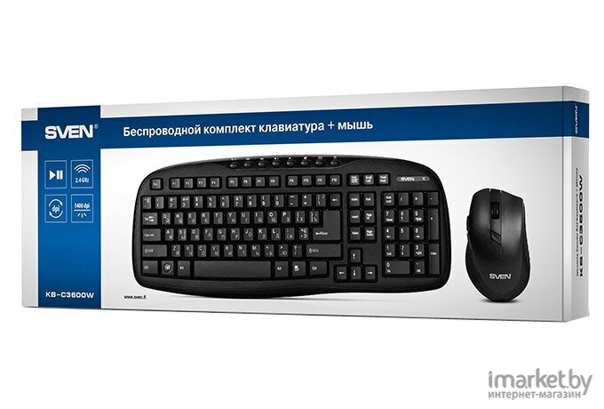 Мышь + клавиатура SVEN KB-C3600W