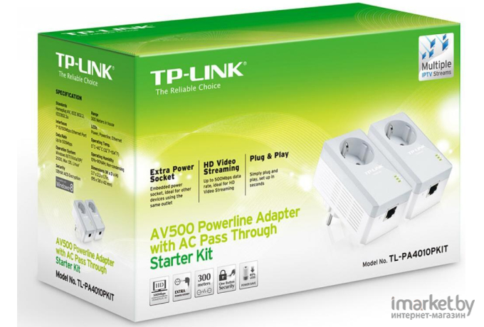 Комплект из двух powerline-адаптеров TP-Link TL-PA4010PKIT
