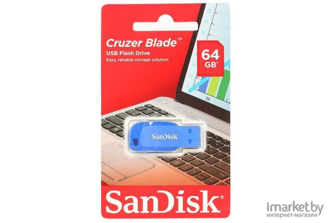 USB Flash SanDisk Cruzer Blade 64GB (синий) [SDCZ50C-064G-B35BE]