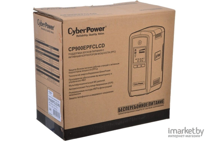 Источник бесперебойного питания CyberPower PFC Sinewave 1300VA Black (CP1300EPFC)