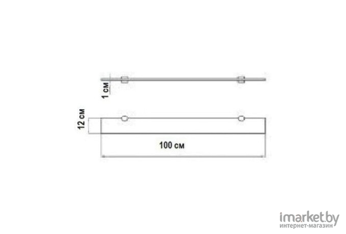 Акватон Полка стеклянная 100 [1.A121.9.03T.U95.0]