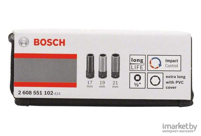 Набор торцевых головок Bosch 2608551102 3 предмета