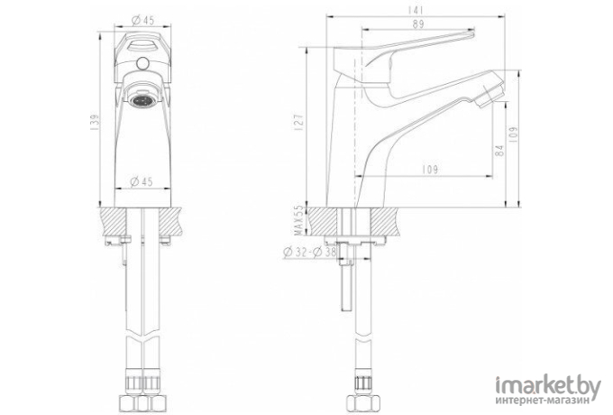 Смеситель Bravat Eco-D F693158C-B