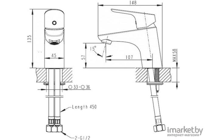 Смеситель Bravat Drop F14898C-1