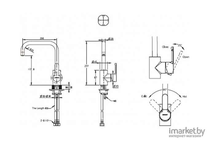 Смеситель Bravat Stream F73783C-1