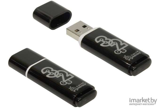 USB Flash Smart Buy Glossy Black 32GB (SB32GBGS-K)